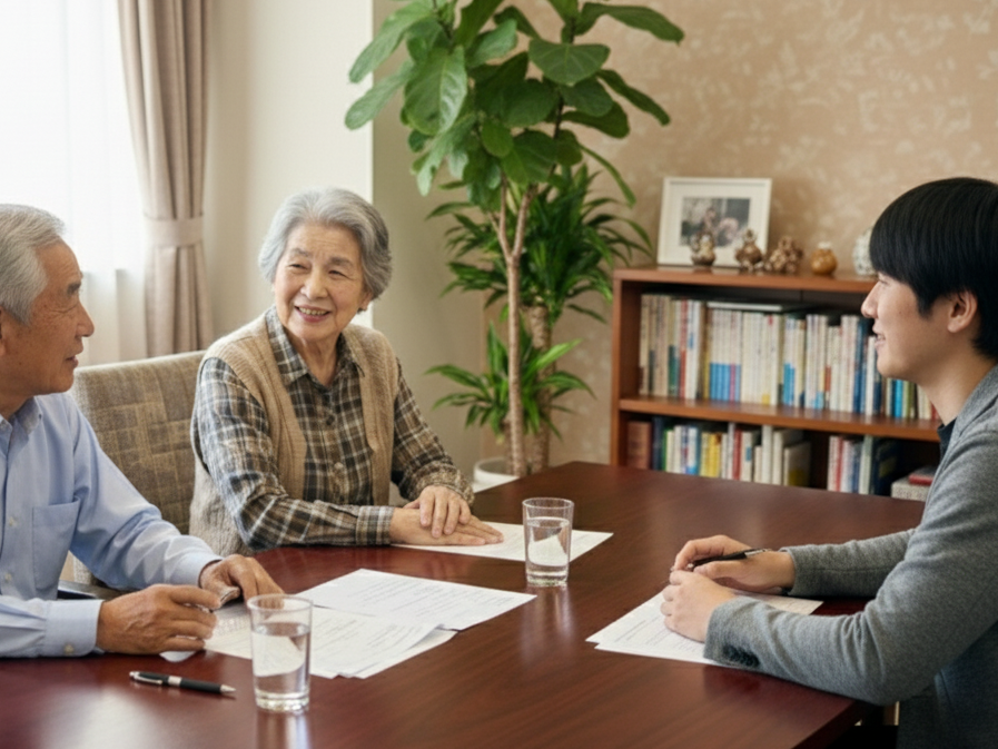 ご家族での話し合いをサポートするイメージ